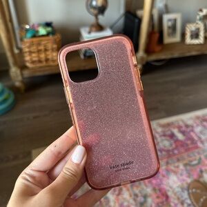 Kate Spade iPhone 12 Case Sparkly Pink